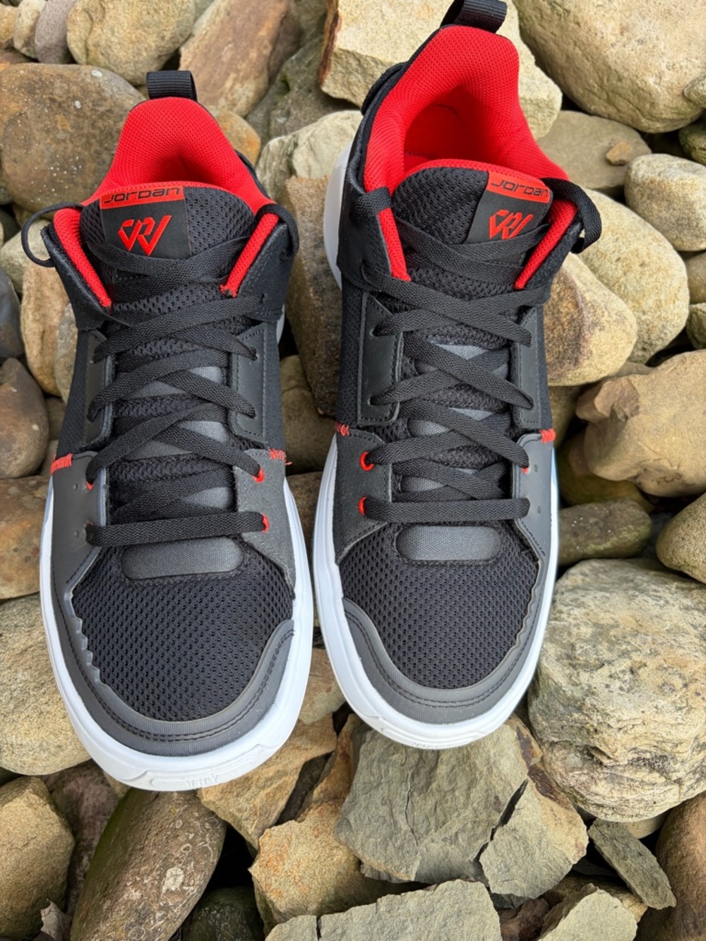 Nike Air Jordan One Take 5 Black and Red Low-Top Sneakers